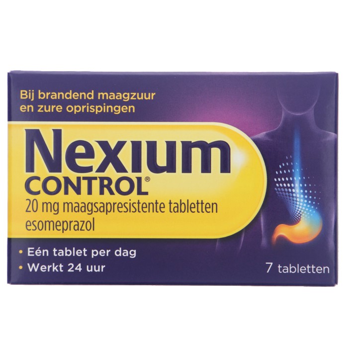 Nexium Control tabletten bij brandend maagzuur, 7 stuks