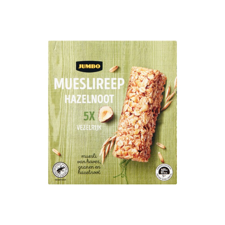 Jumbo Muesli Reep Hazelnoot 5 x 25g