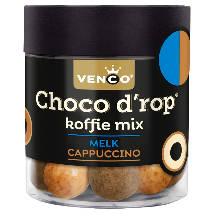 Venco Choco D&amp;#x27;rop Melk Cappuccino 140g