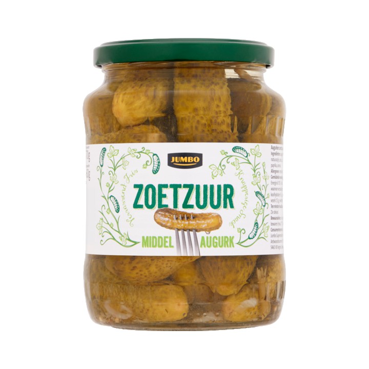 Jumbo Middel Augurk Zoetzuur 360g