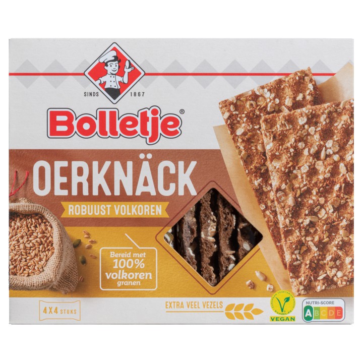 Bolletje Oerkn&amp;auml;ck Robuust Volkoren 4 x 4 Stuks 285g