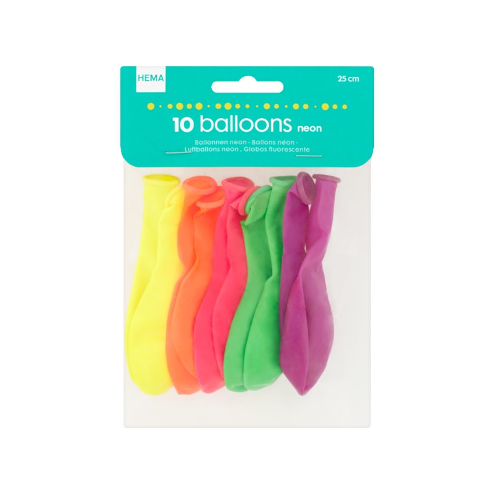 HEMA Ballonnen Neon 10 Stuks