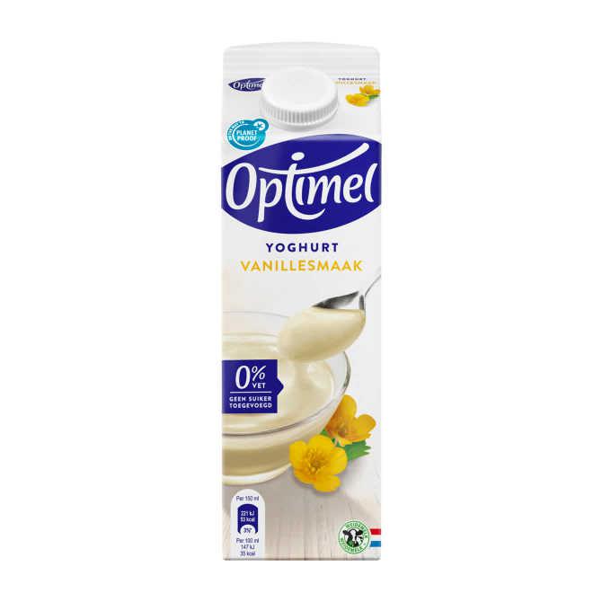 Optimel Magere yoghurt vanille 0% vet