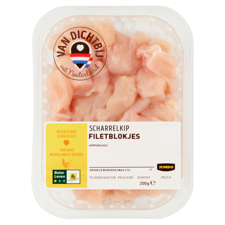 Jumbo Scharrelkip Filetblokjes 200g