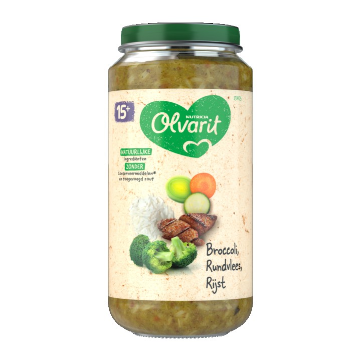 Olvarit Broccoli Rundvlees Rijst 15+ Maanden 250g