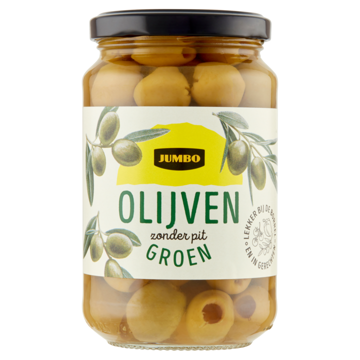 Jumbo Groene Olijven Zonder Pit 340g