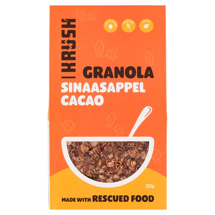 Krush Granola Sinaasappel Cacao 325g