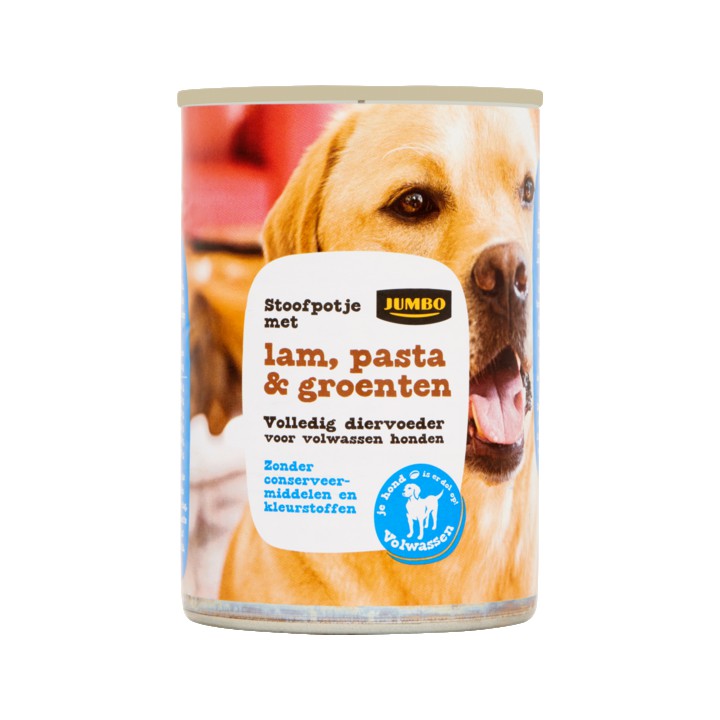 Jumbo Stoofpotje met Lam Pasta &amp;amp; Groente voor Honden 415g