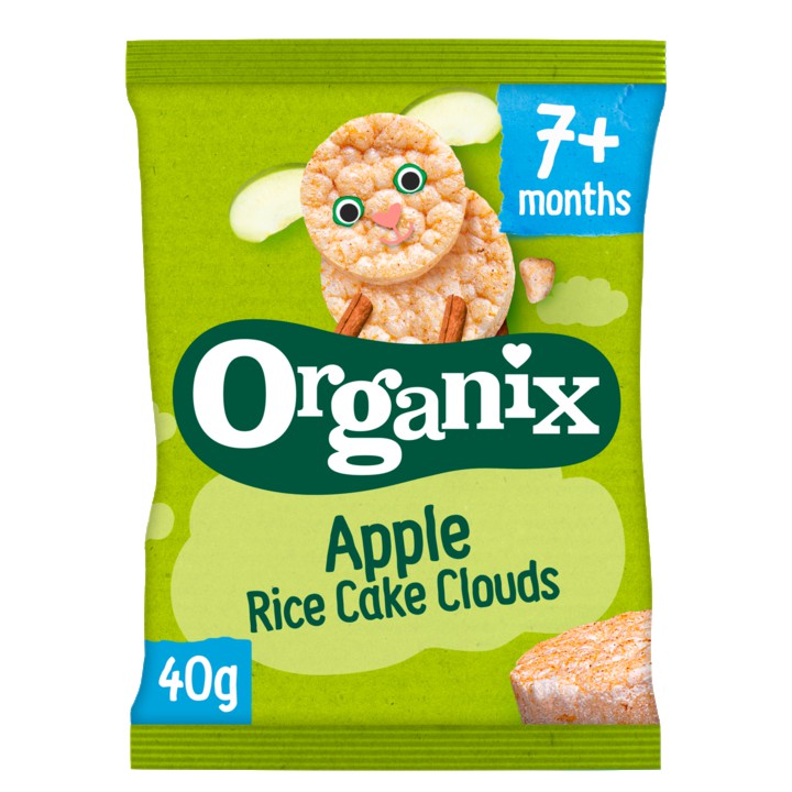 Organix Rijstwafels Apple Rice Cake Clouds 40g