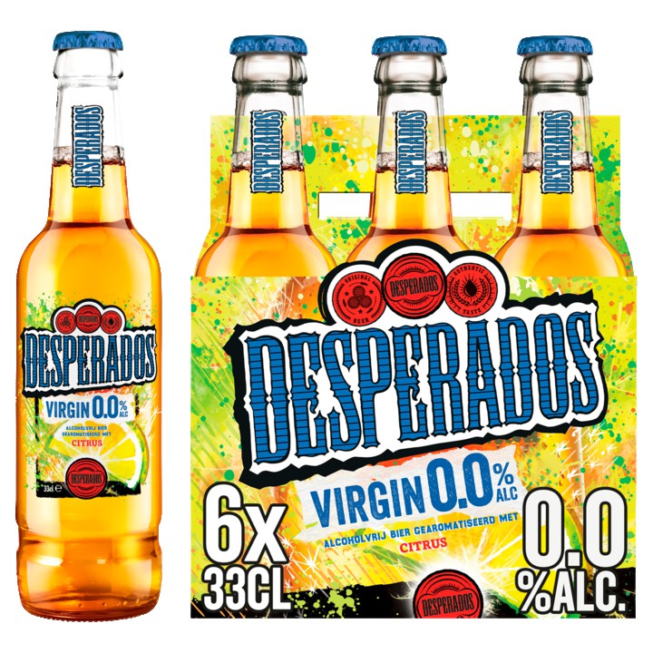 Desperados Virgin 0.0 Bier Fles 6 x 33cl