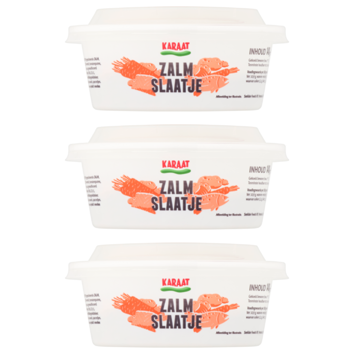 Karaat Zalm Slaatje 3 x 140g