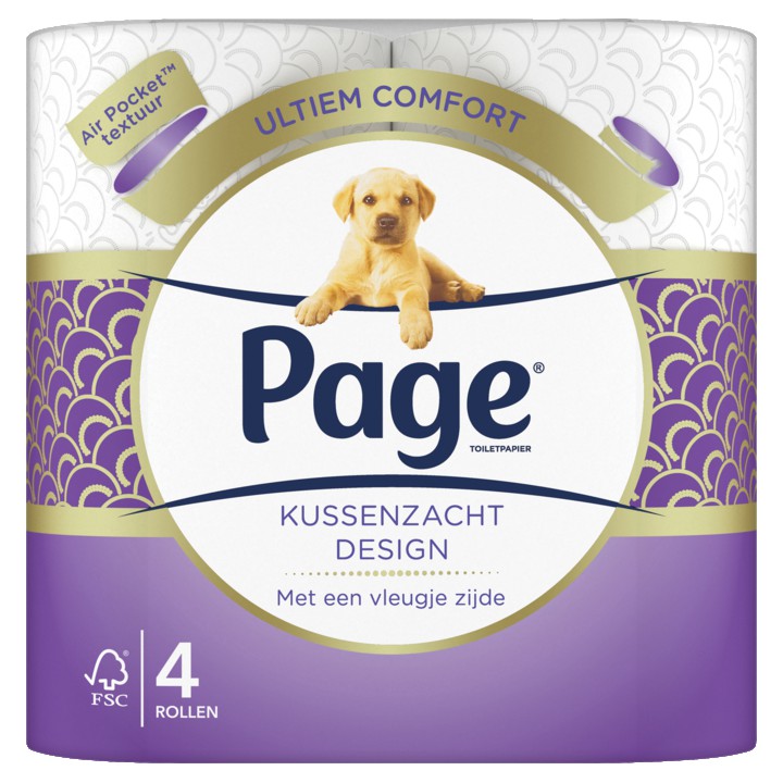 Page Kussenzacht Design Toiletpapier 4-rollen