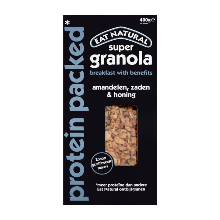 Eat Natural Super Granola Amandelen, Zaden &amp;amp; Honing 400g