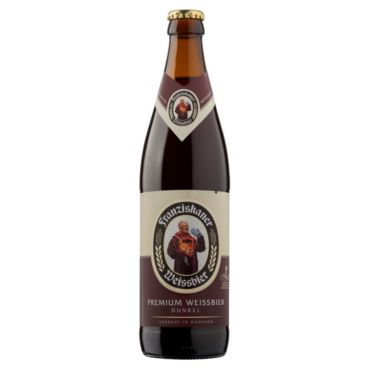 Franziskaner Weissbier Dunkel Premium Hefe - Weissbier Fles 0, 5L