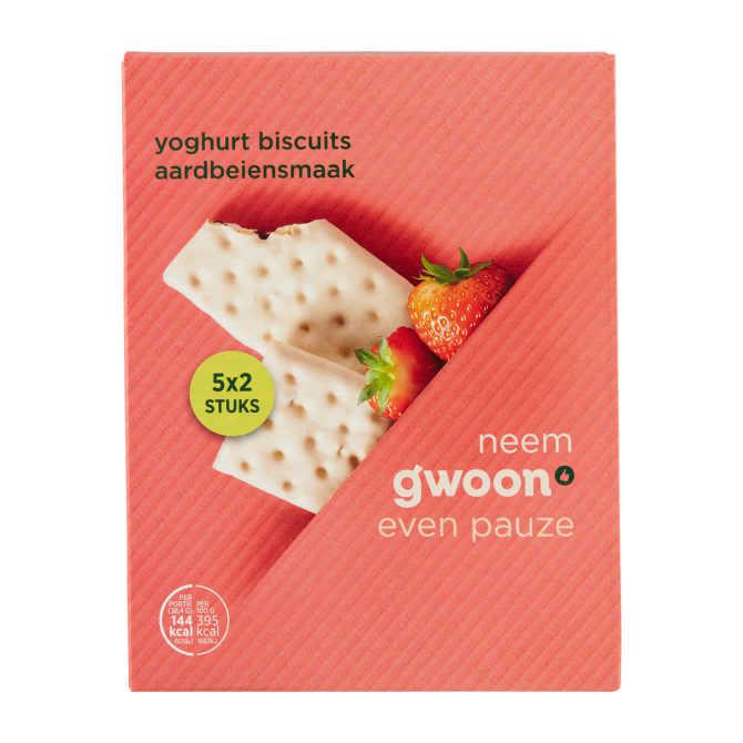 g&#039;woon Yoghurt biscuit aardbei