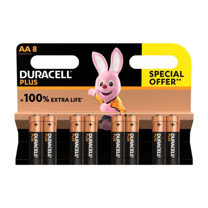 Duracell plus AA 8 stuks