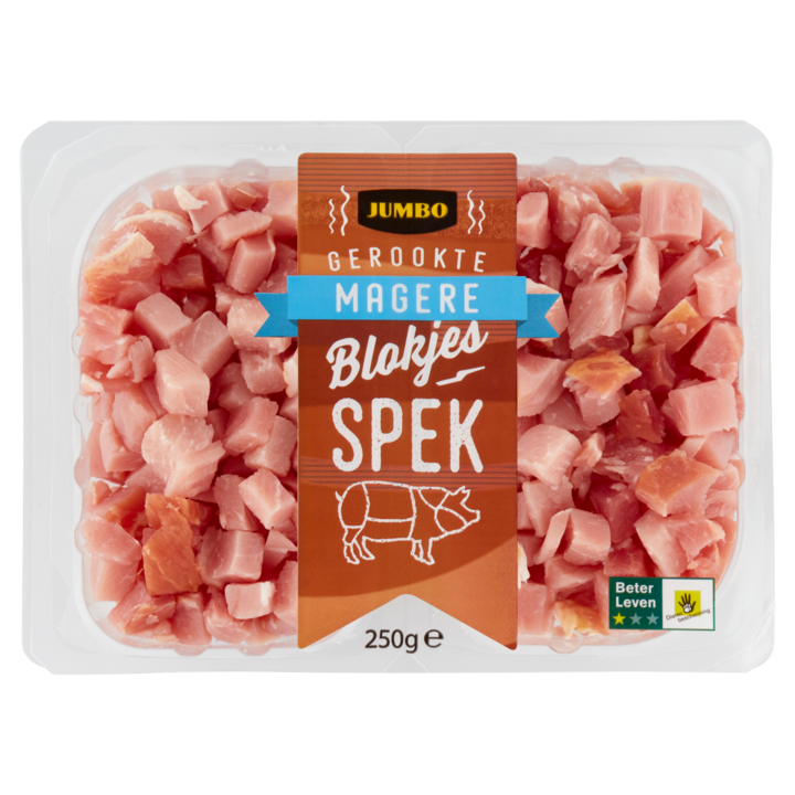 Jumbo Gerookte Magere Blokjes Spek 250g