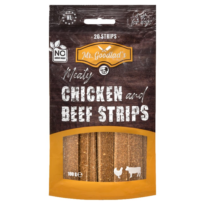 Mr. Goodlad Meaty Chicken and Beef Strips 20 Stuks 180g