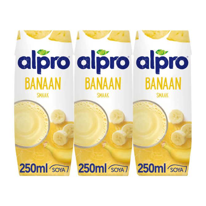 Alpro Soya Banana 3 x 250 ml | Nederland Life Alpro Soya Banana 3 x 250 ml
