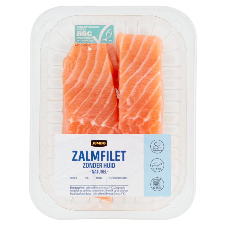 Jumbo Zalmfilet Zonder Huid Naturel ca. 230g