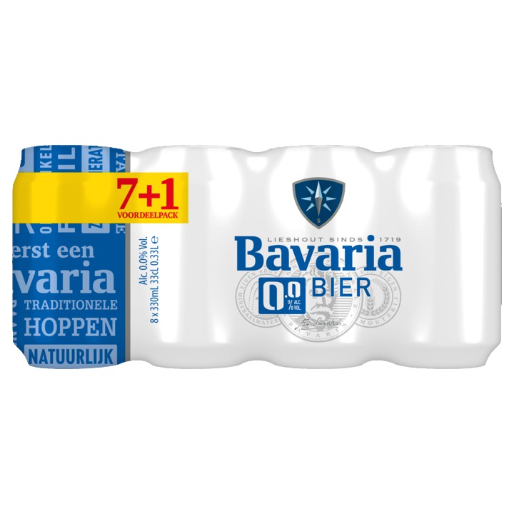 Bavaria 0.0% alcoholvrij bier 8 x 330ML