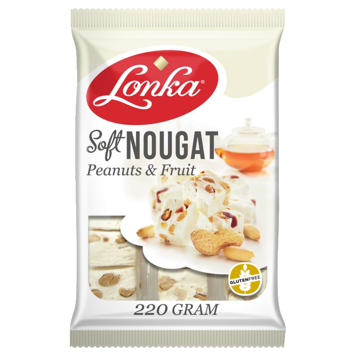 Lonka Soft Nougat Pinda&amp;#x27;s &amp;amp; Vruchten 220g