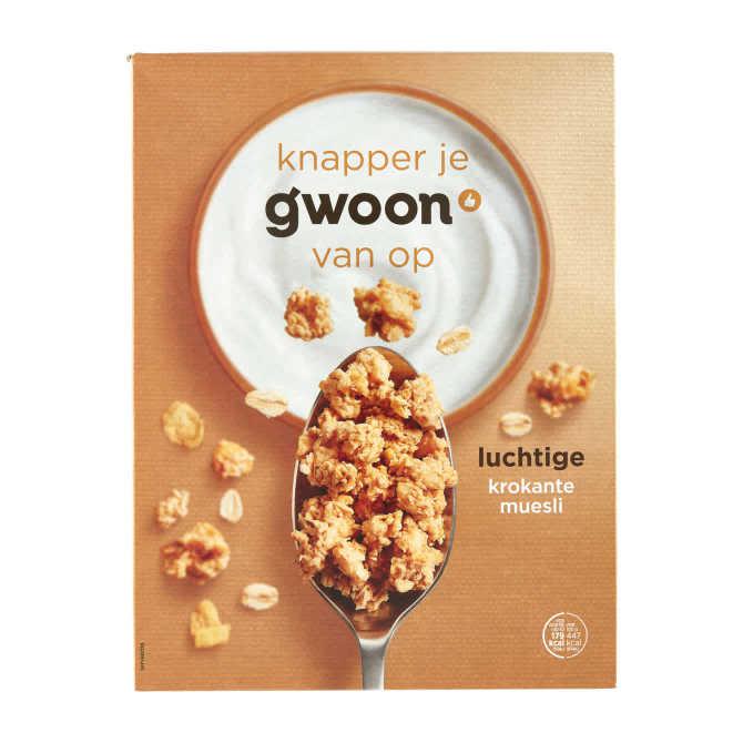 g&#039;woon Krokante muesli luchtig