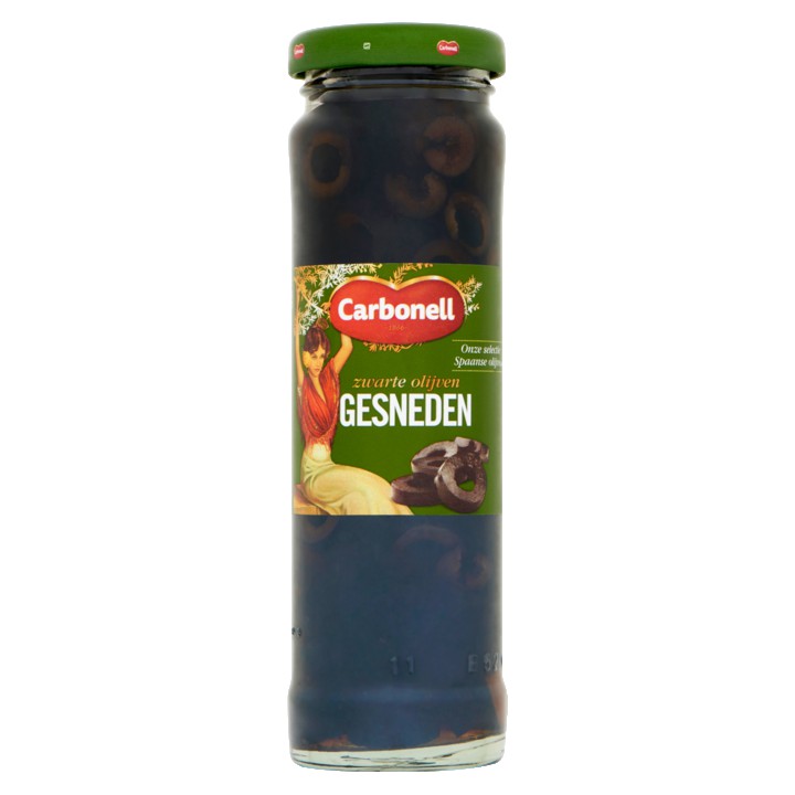 Carbonell Zwarte Olijven Gesneden 140g