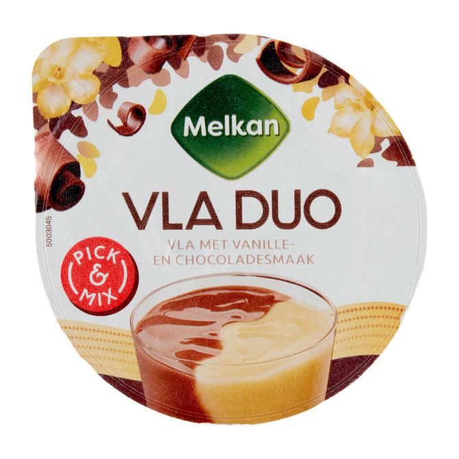 Melkan Vla duo vanille chocola