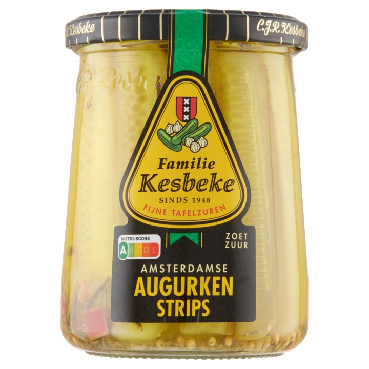 Kesbeke Amsterdamse Augurken Strips 495g