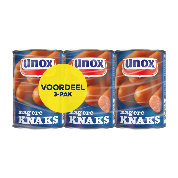 Unox Knakworst Magere Knaks 3 x 400g