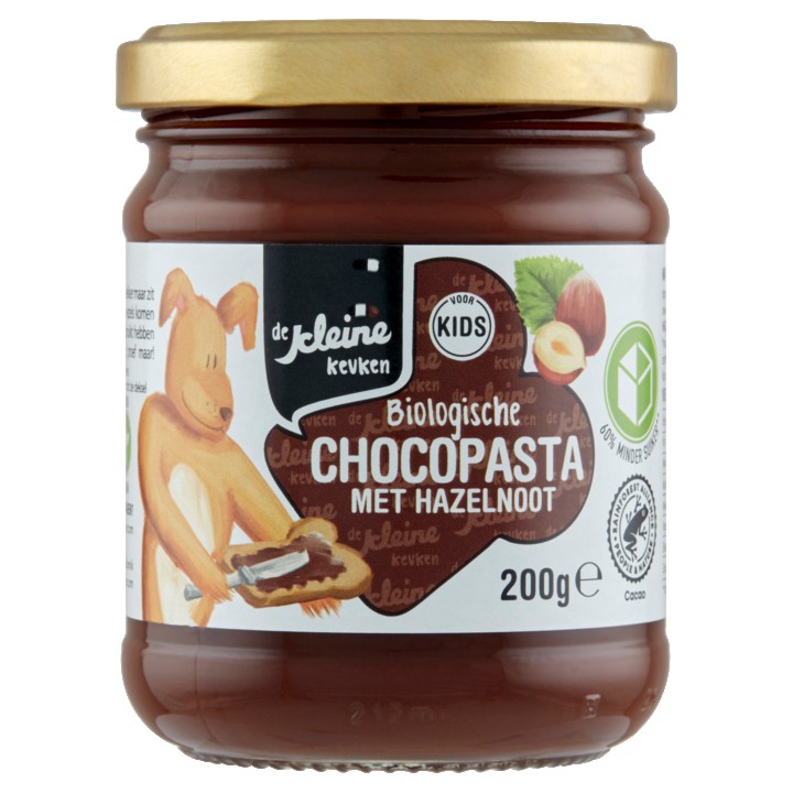 De Kleine Keuken Biologische Chocopasta met Hazelnoot 200g