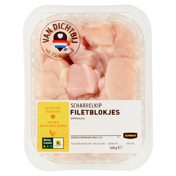 Jumbo Scharrelkip Filetblokjes 500g