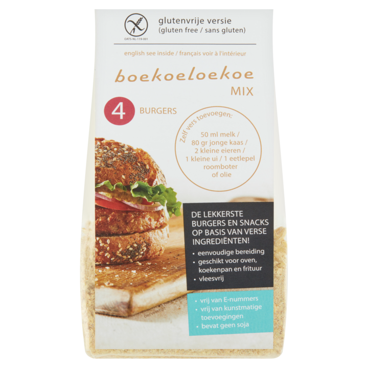 Boekoeloekoe Mix voor Burgers 80g