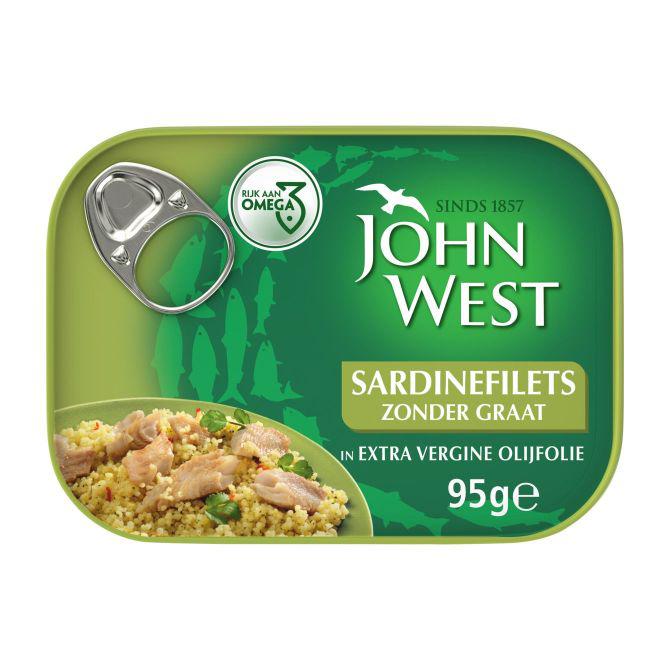 John West Sardinefilets zonder graat in olijfolie