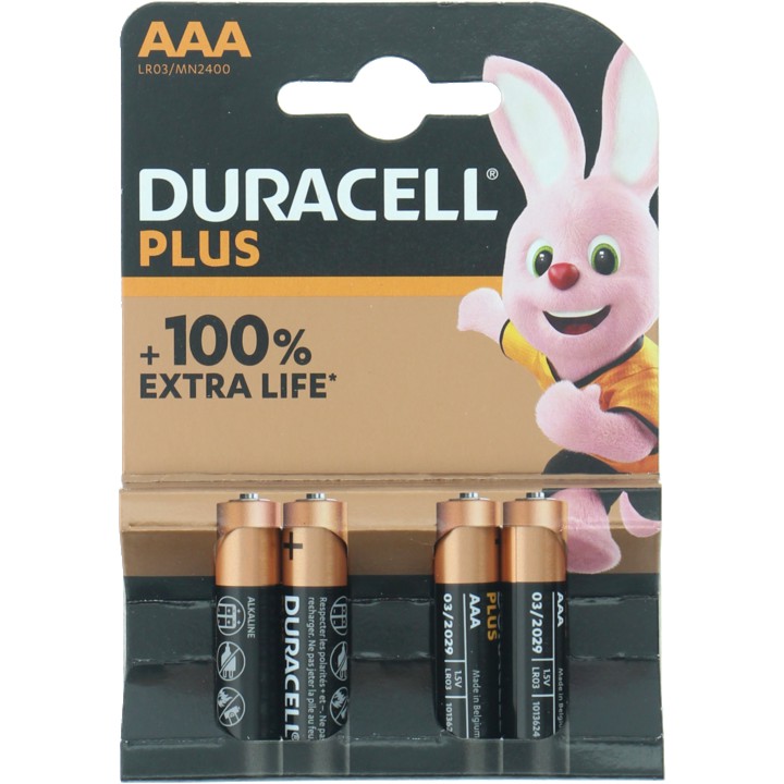 Duracell Alkaline Plus AAA 4ce