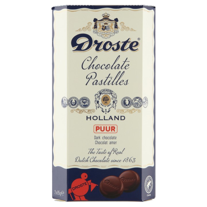 Droste Chocolade Pastilles Puur 2 x 85g