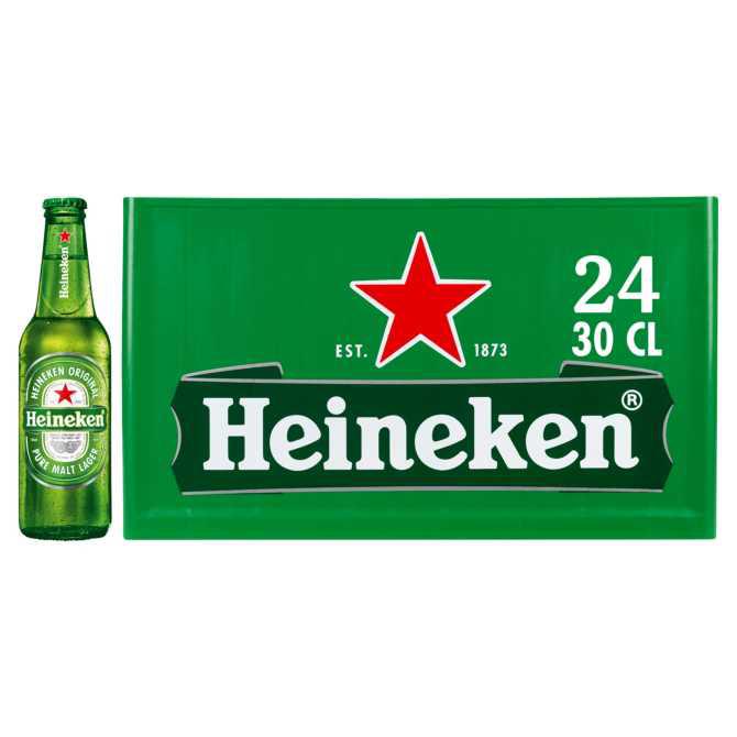 Heineken Premium Pilsener Bier Fles 24 x 30 cl Krat