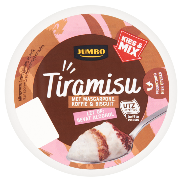 Jumbo Tiramisu met Mascarpone, Koffie &amp;amp; Biscuit, bevat alcohol 80g