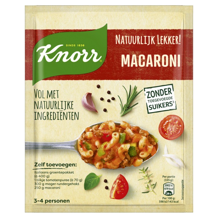 Knorr Natuurlijk Lekker! Maaltijdmix Macaroni 48g