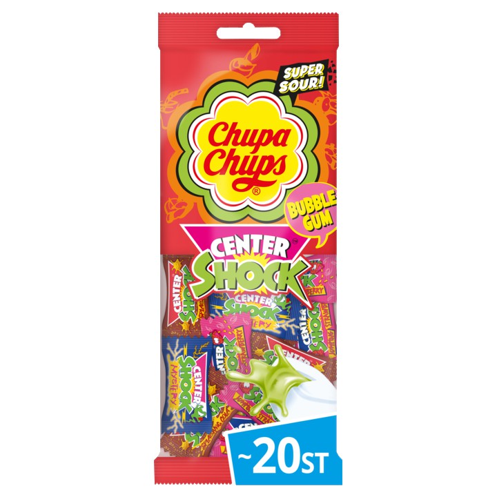 Chupa Chups Center Shock Bubble Gum 20 stuks / 80g