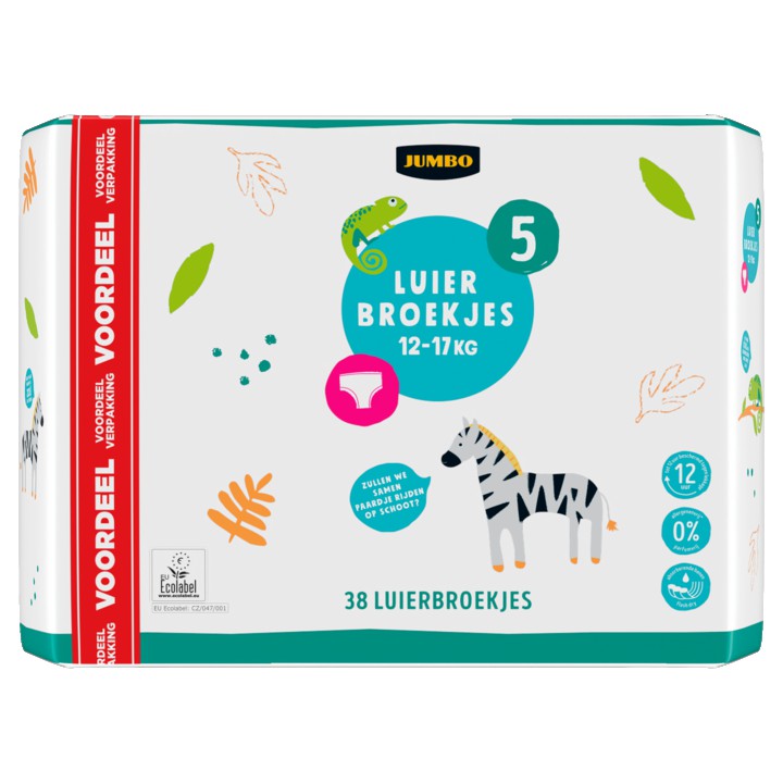 Jumbo Luierbroekjes Maat 5 12-17 kg Voordeelverpakking 38 Stuks