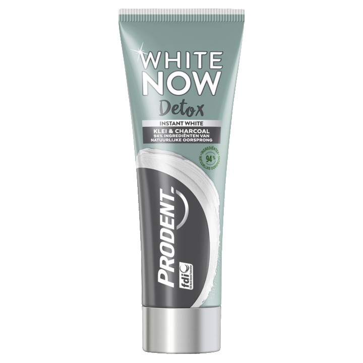 Prodent White Now Whitening Tandpasta Detox Klei & Charcoal 75ml | Nederland Life Prodent White Now Whitening Tandpasta Detox Klei & Charcoal 75ml
