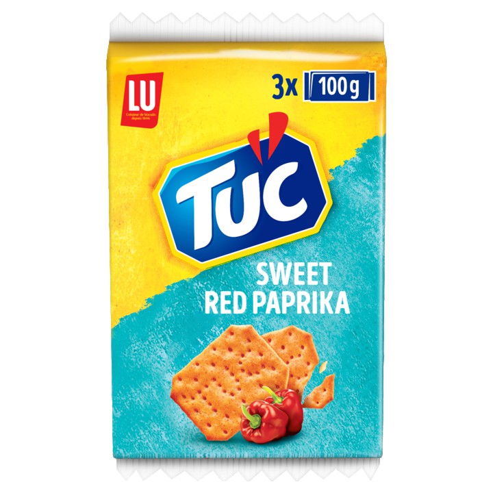 LU TUC Crackers Sweet Red Paprika 3 x 100g