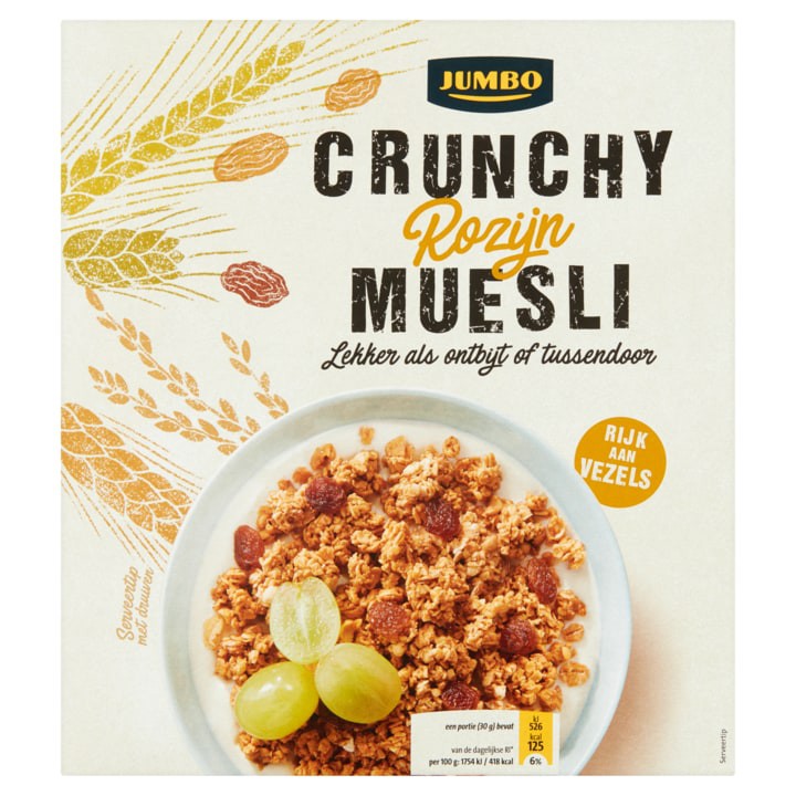 Jumbo Crunchy Muesli Rozijn 500g