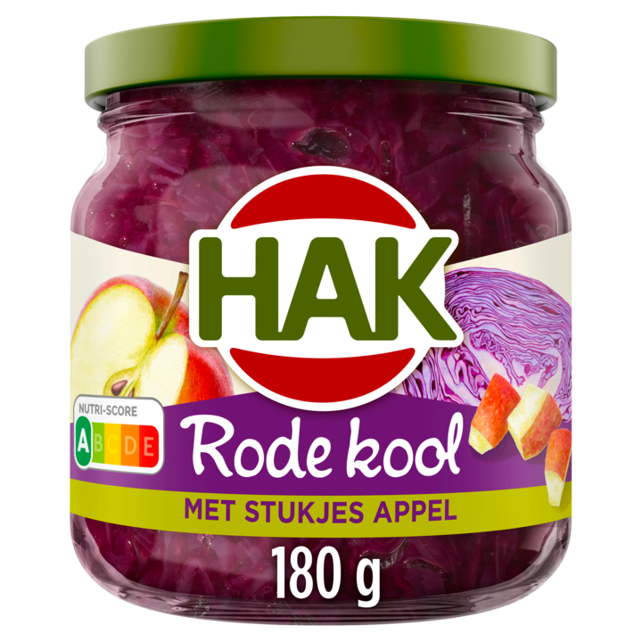 Hak Rode Kool met Stukjes Appel 180g