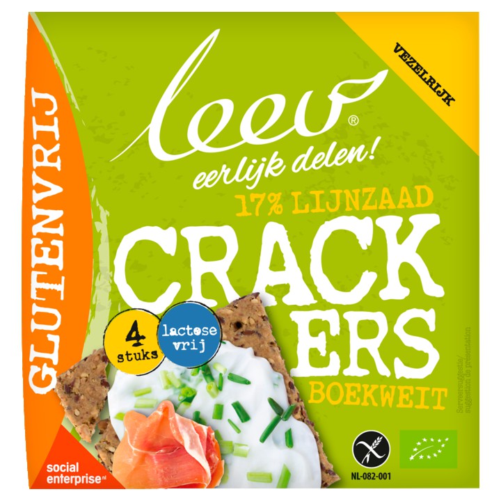 Leev Bio Crackers Boekweit Glutenvrij 110g