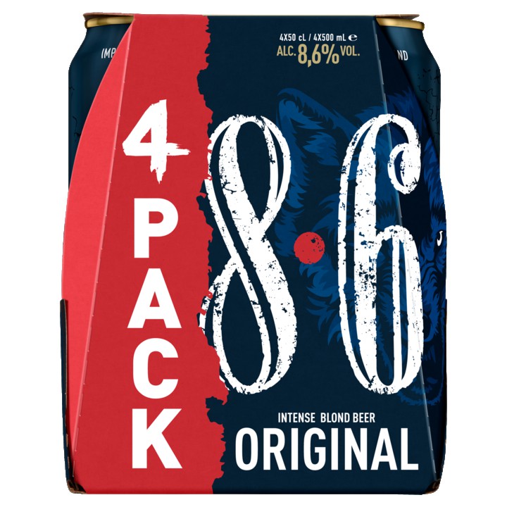 8.6 Original sterk blond speciaal bier blik 4 x 500ML