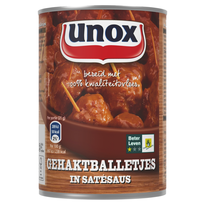 Unox Gehaktballetjes In Sat&amp;eacute;saus 420g