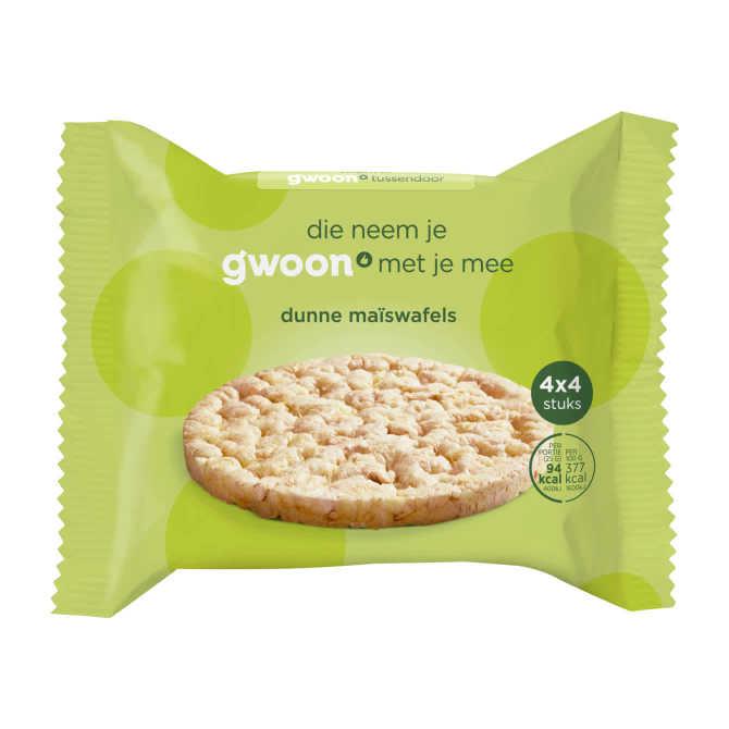 g&#039;woon Maiswafel zeezout portie